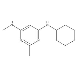 N4-cyclohexyl-N6,2-dimethylpyrimidine-4,6-diamine结构式