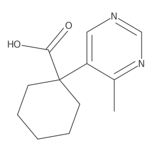 1-(4-Methylpyrimidin-5-yl)cyclohexane-1-carboxylic acid Structure