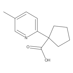 1-(5-Methylpyridin-2-yl)cyclopentane-1-carboxylic acid结构式