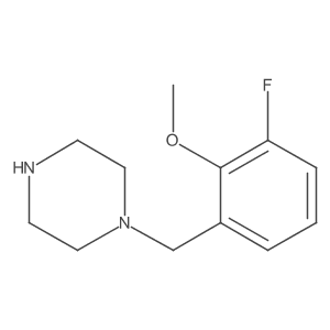 1-[(3-Fluoro-2-methoxyphenyl)methyl]piperazine Structure