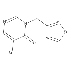 5-Bromo-3-(1,2,4-oxadiazol-3-ylmethyl)-3,4-dihydropyrimidin-4-one结构式