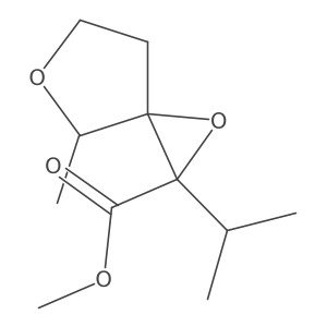 Methyl 4-methyl-2-(propan-2-YL)-1,5-dioxaspiro[2.4]heptane-2-carboxylate结构式