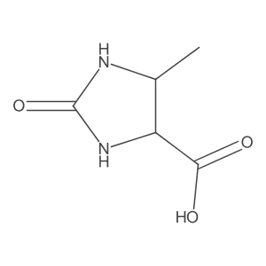 5-Methyl-2-oxoimidazolidine-4-carboxylic acid结构式
