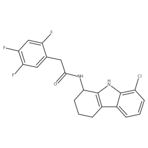 N-(8-chloro-2,3,4,9-tetrahydro-1H-carbazol-1-yl)-2-(2,4,5-trifluorophenyl)acetamide Structure