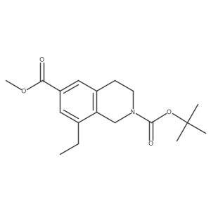 2-O-tert-butyl 6-O-methyl 8-ethyl-3,4-dihydro-1H-isoquinoline-2,6-dicarboxylate结构式