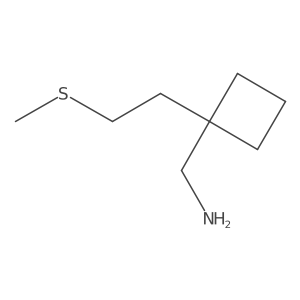 {1-[2-(Methylsulfanyl)ethyl]cyclobutyl}methanamine结构式