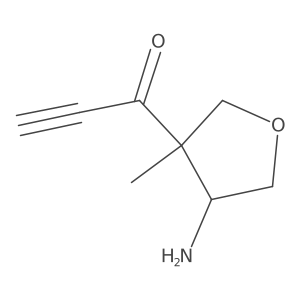 1-(4-Amino-3-methyloxolan-3-yl)prop-2-yn-1-one结构式