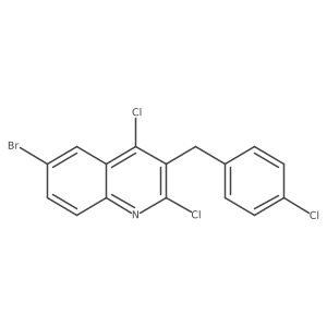 6-Bromo-2,4-dichloro-3-(4-chlorobenzyl)quinoline Structure