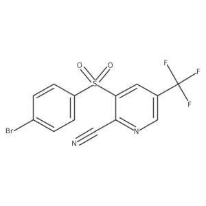 3-(4-Bromoophenyl)sulfanyl-5-(trifluoromethyl)pyridine-2-carbonitrile Structure