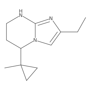 2-ethyl-5-(1-methylcyclopropyl)-5H,6H,7H,8H-imidazo[1,2-a]pyrimidine Structure