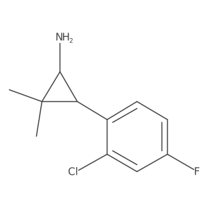 3-(2-Chloro-4-fluorophenyl)-2,2-dimethylcyclopropan-1-amine Structure