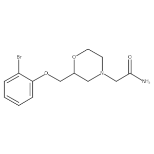 2-(2-((2-Bromophenoxy)methyl)morpholino)acetamide Structure