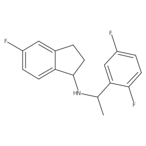 1H-Inden-1-amine, N-[1-(2,5-difluorophenyl)ethyl]-5-fluoro-2,3-dihydro- Structure