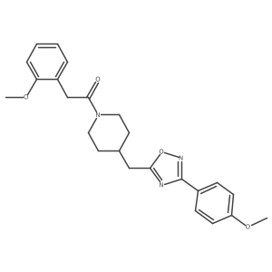 1-[(2-Methoxyphenyl)acetyl]-4-{[3-(4-methoxyphenyl)-1,2,4-oxadiazol-5-yl]methyl}piperidine结构式