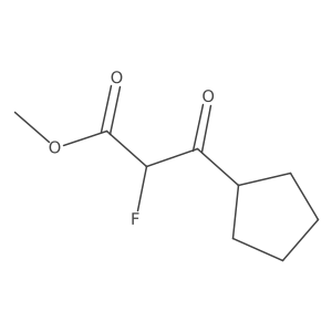 Methyl 3-cyclopentyl-2-fluoro-3-oxopropanoate结构式