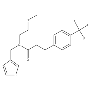 N-(2-methoxyethyl)-N-(thiophen-3-ylmethyl)-3-(4-(trifluoromethyl)phenyl)propanamide Structure