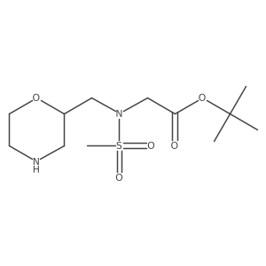 tert-butyl 2-[N-(morpholin-2-ylmethyl)methanesulfonamido]acetate Structure