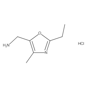 (2-Ethyl-4-methyl-1,3-oxazol-5-yl)methanamine hydrochloride结构式