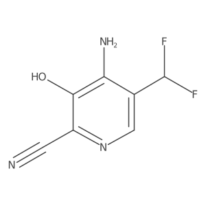 4-Amino-5-(difluoromethyl)-3-hydroxypicolinonitrile结构式