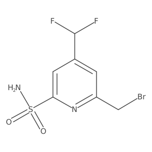2-(Bromomethyl)-4-(difluoromethyl)pyridine-6-sulfonamide结构式