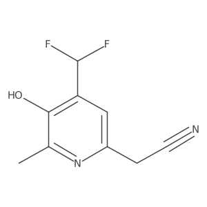 2-(4-(Difluoromethyl)-5-hydroxy-6-methylpyridin-2-yl)acetonitrile Structure