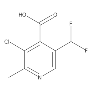 3-Chloro-5-(difluoromethyl)-2-methylpyridine-4-carboxylic acid Structure