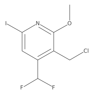 Pyridine, 3-(chloromethyl)-4-(difluoromethyl)-6-iodo-2-methoxy-结构式