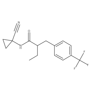 N-(1-Cyanocyclopropyl)-2-[[4-(trifluoromethyl)phenyl]methyl]butanamide Structure