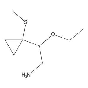 2-Ethoxy-2-[1-(methylsulfanyl)cyclopropyl]ethan-1-amine Structure