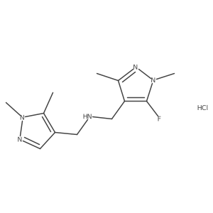 1-(1,5-dimethyl-1H-pyrazol-4-yl)-N-[(5-fluoro-1,3-dimethyl-1H-pyrazol-4-yl)methyl]methanamine结构式