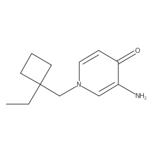 3-Amino-1-[(1-ethylcyclobutyl)methyl]-1,4-dihydropyridin-4-one Structure