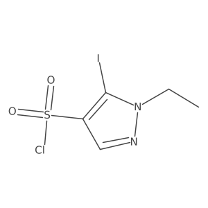 1-Ethyl-5-iodo-1H-pyrazole-4-sulfonyl chloride结构式