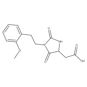{1-[2-(2-Methoxyphenyl)ethyl]-2,5-dioxoimidazolidin-4-YL}acetic acid Structure