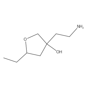 3-(2-Aminoethyl)-5-ethyloxolan-3-ol结构式