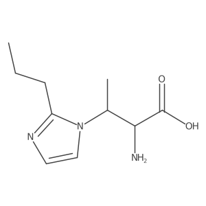 2-amino-3-(2-propyl-1H-imidazol-1-yl)butanoic acid Structure