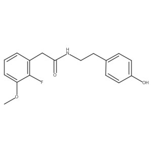 2-(2-Fluoro-3-methoxyphenyl)-N-(4-hydroxyphenethyl)acetamide Structure