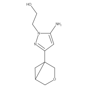 2-(5-amino-3-{3-oxabicyclo[3.1.0]hexan-1-yl}-1H-pyrazol-1-yl)ethan-1-ol结构式