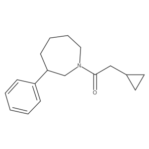 2-Cyclopropyl-1-(3-phenylazepan-1-yl)ethanone结构式