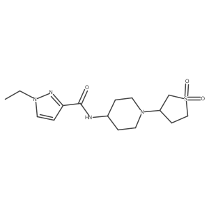 N-(1-(1,1-dioxidotetrahydrothiophen-3-yl)piperidin-4-yl)-1-ethyl-1H-pyrazole-3-carboxamide Structure
