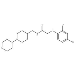 2-(2,4-dichlorophenoxy)-N-((1-(tetrahydro-2H-thiopyran-4-yl)piperidin-4-yl)methyl)acetamide Structure
