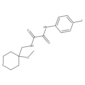 N1-(4-fluorophenyl)-N2-((4-methoxytetrahydro-2H-thiopyran-4-yl)methyl)oxalamide Structure