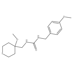 1-(4-methoxybenzyl)-3-((4-methoxytetrahydro-2H-thiopyran-4-yl)methyl)urea结构式