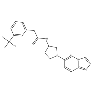 N-(1-([1,2,4]triazolo[4,3-b]pyridazin-6-yl)pyrrolidin-3-yl)-2-(3-(trifluoromethyl)phenyl)acetamide结构式