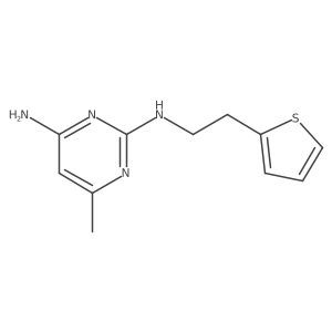 6-methyl-N2-(2-(thiophen-2-yl)ethyl)pyrimidine-2,4-diamine结构式