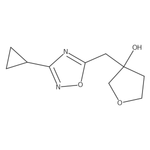 3-[(3-Cyclopropyl-1,2,4-oxadiazol-5-yl)methyl]oxolan-3-ol Structure