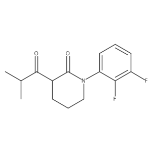 1-(2,3-Difluorophenyl)-3-(2-methylpropanoyl)piperidin-2-one Structure