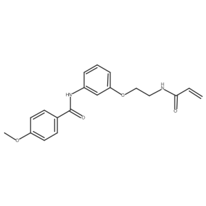 4-methoxy-N-{3-[2-(prop-2-enamido)ethoxy]phenyl}benzamide Structure