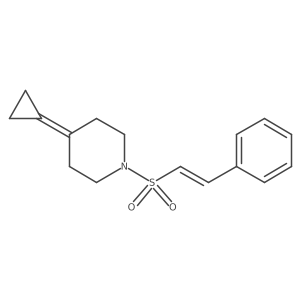 (E)-4-cyclopropylidene-1-(styrylsulfonyl)piperidine结构式