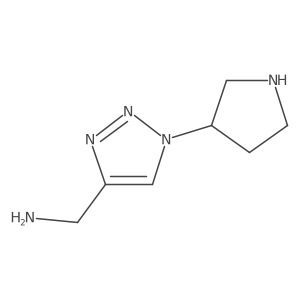 (1-(pyrrolidin-3-yl)-1H-1,2,3-triazol-4-yl)methanamine Structure