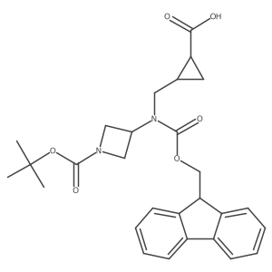 (1R,2S)-2-[({1-[(tert-butoxy)carbonyl]azetidin-3-yl}({[(9H-fluoren-9-yl)methoxy]carbonyl})amino)methyl]cyclopropane-1-carboxylic acid Structure